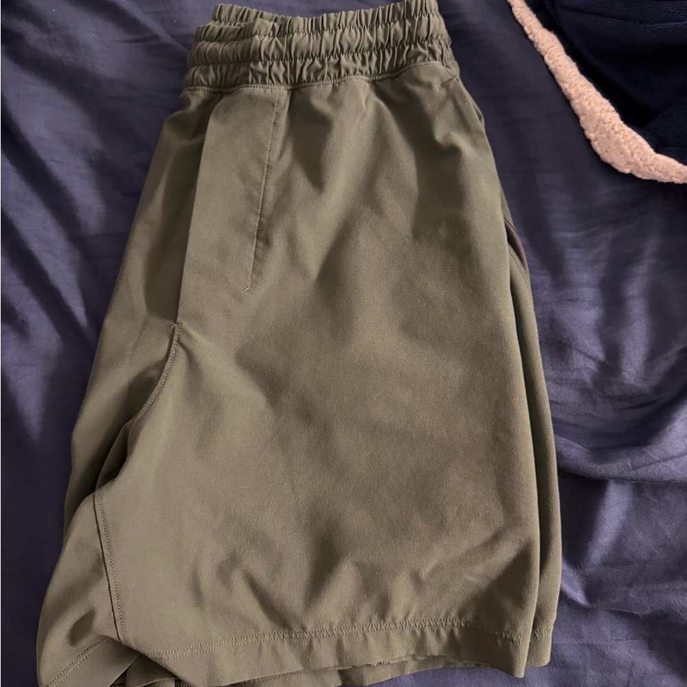 Lululemon Olive Green Elastic Waist Shorts